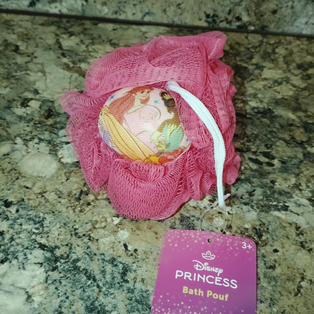 Disney Character Mesh Bath Pouf - Assorted Pastel Colors 4